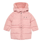 Guess Giubbino tinta unita con Zip Cappuccio E Pelliccia Rosa per Neonata A5BL02WB240 ROSA GUESS 