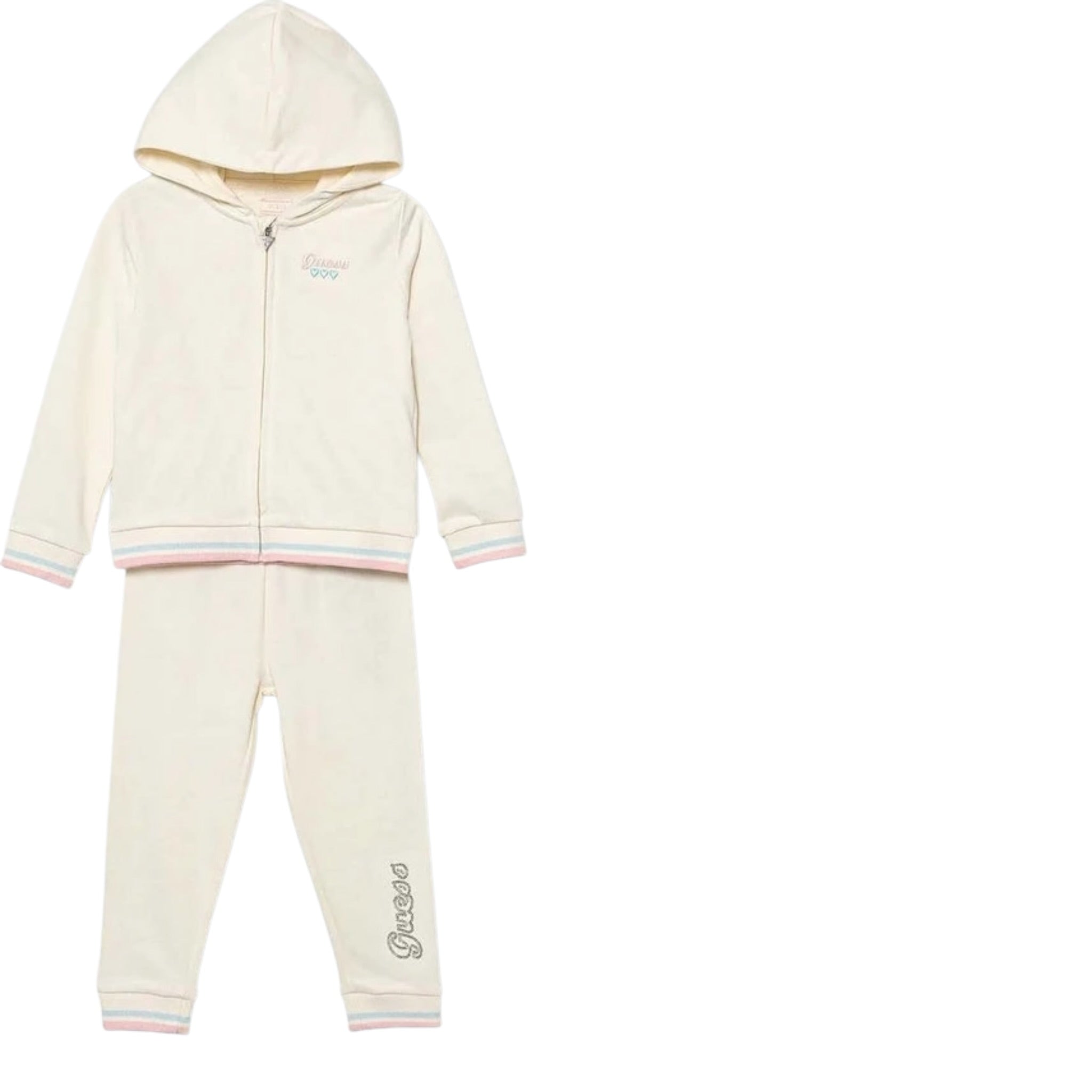 Guess Completo 2 Pezzi Felpa-Pantalone Panna per Bambina A5YG00KA6R4XJ PANNA GUESS 