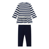 Guess Completo 2 Pezzi Shirt-Leggins Bicolore Bianco/Blu per Neonata A5YG08K9N34 BIANCO/BLU GUESS 