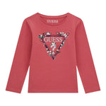 Guess Shirt tinta unita con Stampa Rosa per Neonata A5YI03K6YW4 ROSA GUESS 