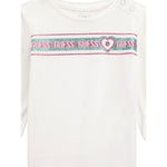Guess Shirt tinta unita con Stampa Bianco per Neonata A5YI05K6YW4 BIANCO GUESS 