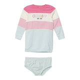 Guess Abito Manica Lunga Multicolor con Culotte Multicolor per Neonata A5YK01KA6R4 MULTICOLOR GUESS 