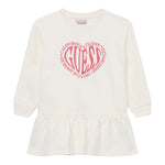 Guess Abito Manica Lunga tinta unita con Ricami Panna per Neonata A5YK06KAD74 PANNA GUESS 