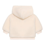 Guess Giubbino In Teddy tinta unita con Cappuccio E Zip Panna per Neonato HSBT01WGSO0 PANNA GUESS 