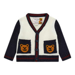 Guess Cardigan tinta unita con Maniche In Contrasto Panna per Neonato I4BR01Z32N0 PANNA GUESS 