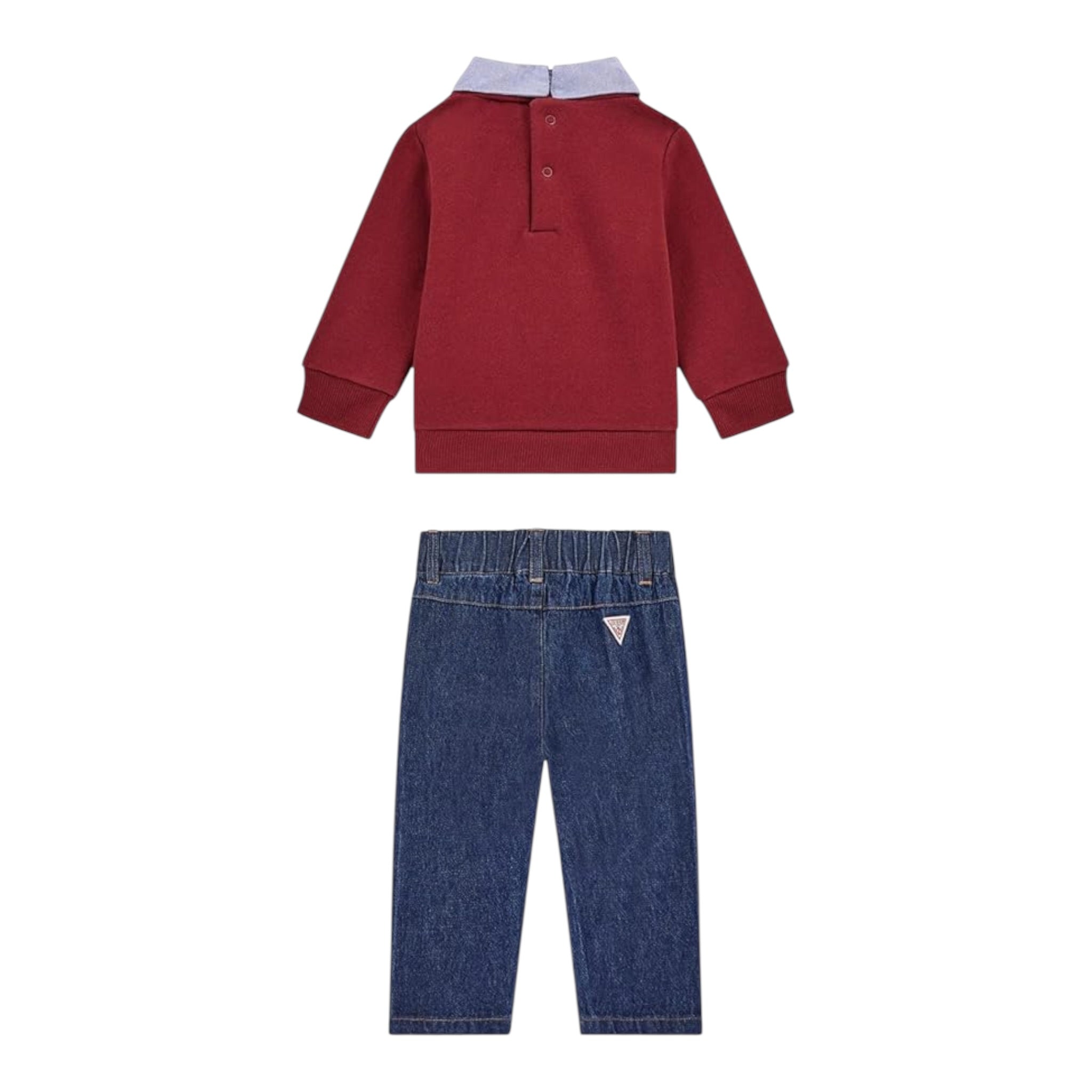Guess Completo 2Pz Felpa-Jeans Rosso per Neonato I5YG13KAX74 ROSSO GUESS 