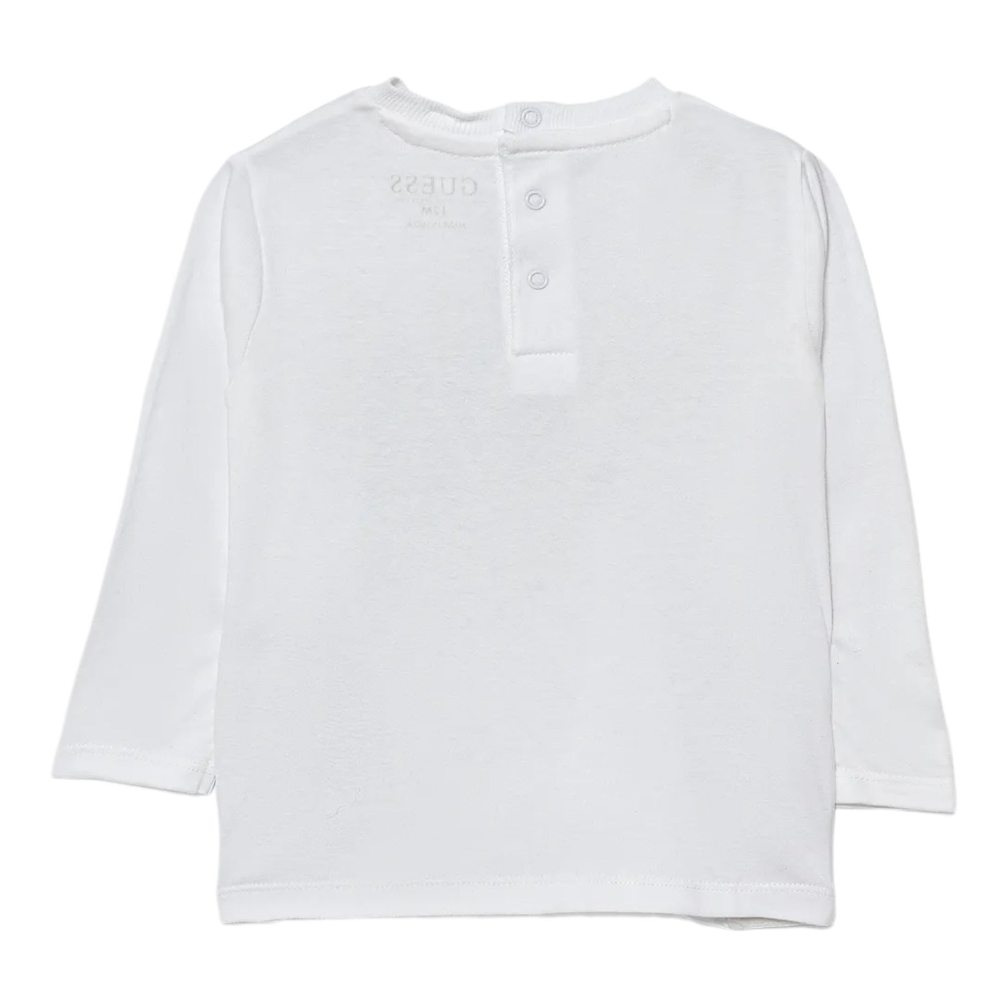 Guess Shirt tinta unita Girocollo con Stampa Bianco per Neonato I5YI00K8HM4 BIANCO GUESS 