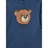 Guess Shirt tinta unita Girocollo con Stampa Blu per Neonato I5YI02K8HM4XX BLU GUESS 