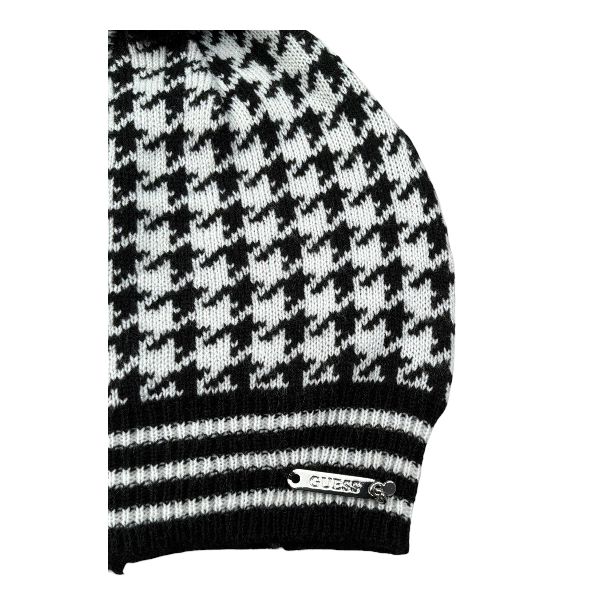 Guess Cappello Bicolore con Pon Pon Bianco/Nero per Bambina J1BZ09Z2QP0 BIANCO/NERO GUESS 