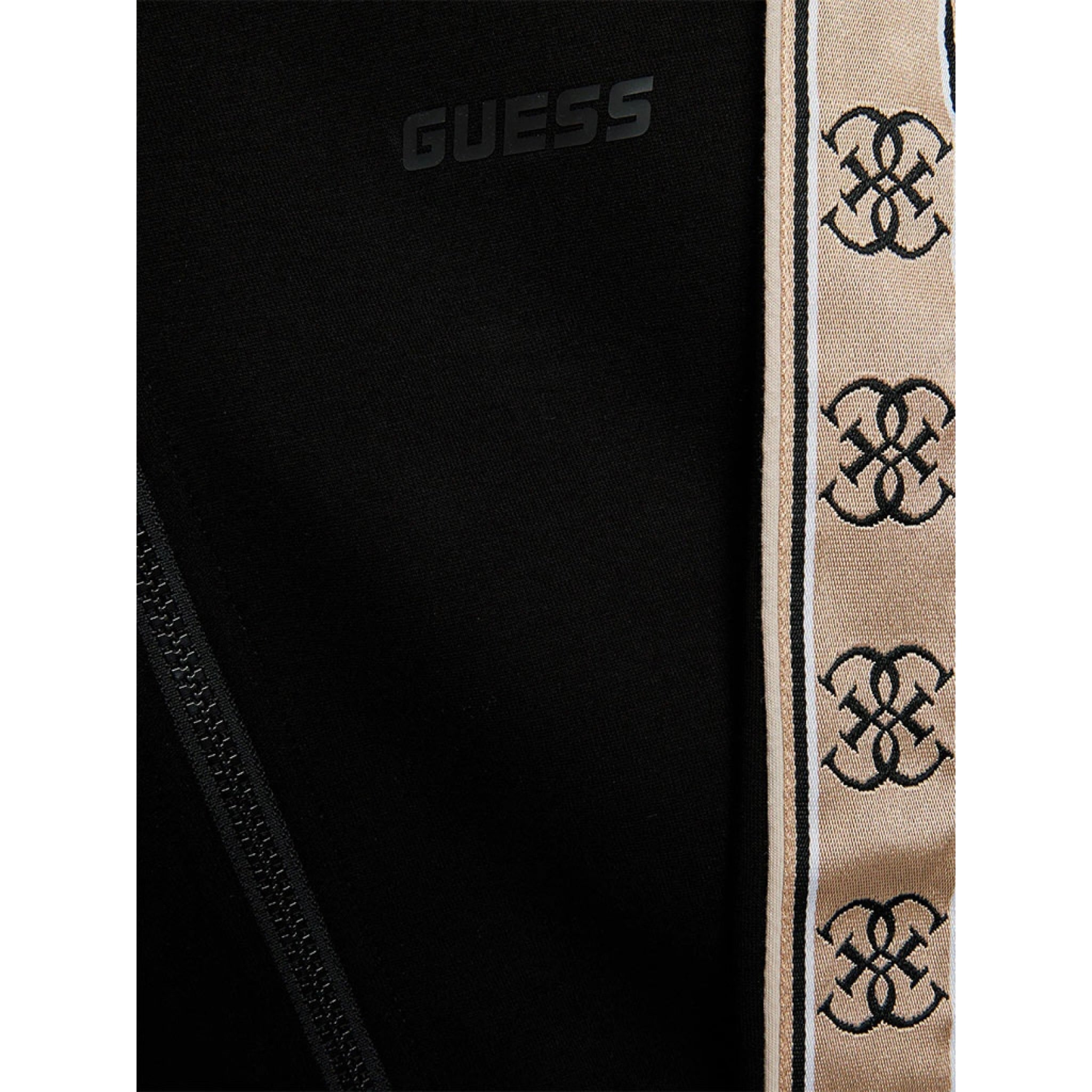 Guess Felpa con Zip tinta unita con Maniche In Contrasto Nero per Bambina J2YQ06KB3P2 NERO GUESS 