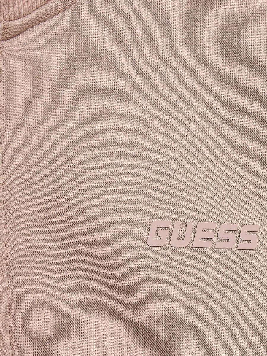 Guess Felpa con Zip tinta unita con Maniche In Contrasto Rosa per Bambina J2YQ06KB3P2 ROSA GUESS 