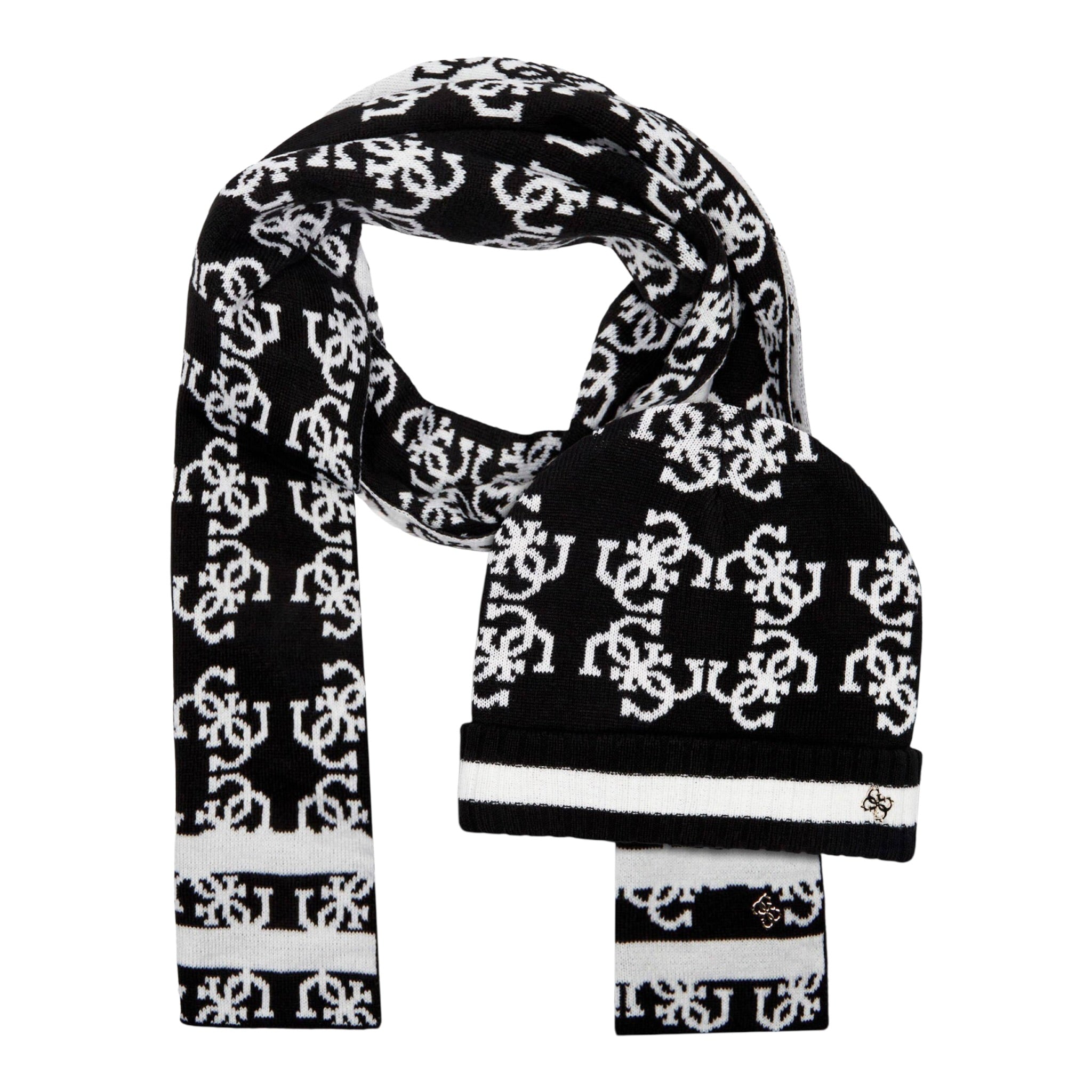 Guess Cappello tinta unita con Sciarpa Nero per Neonata J4BZ04Z3H40 NERO GUESS 