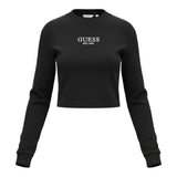 Guess Shirt tinta unita con Stampa Logo Nero per Bambina J4YI49KBZP4 NERO GUESS 