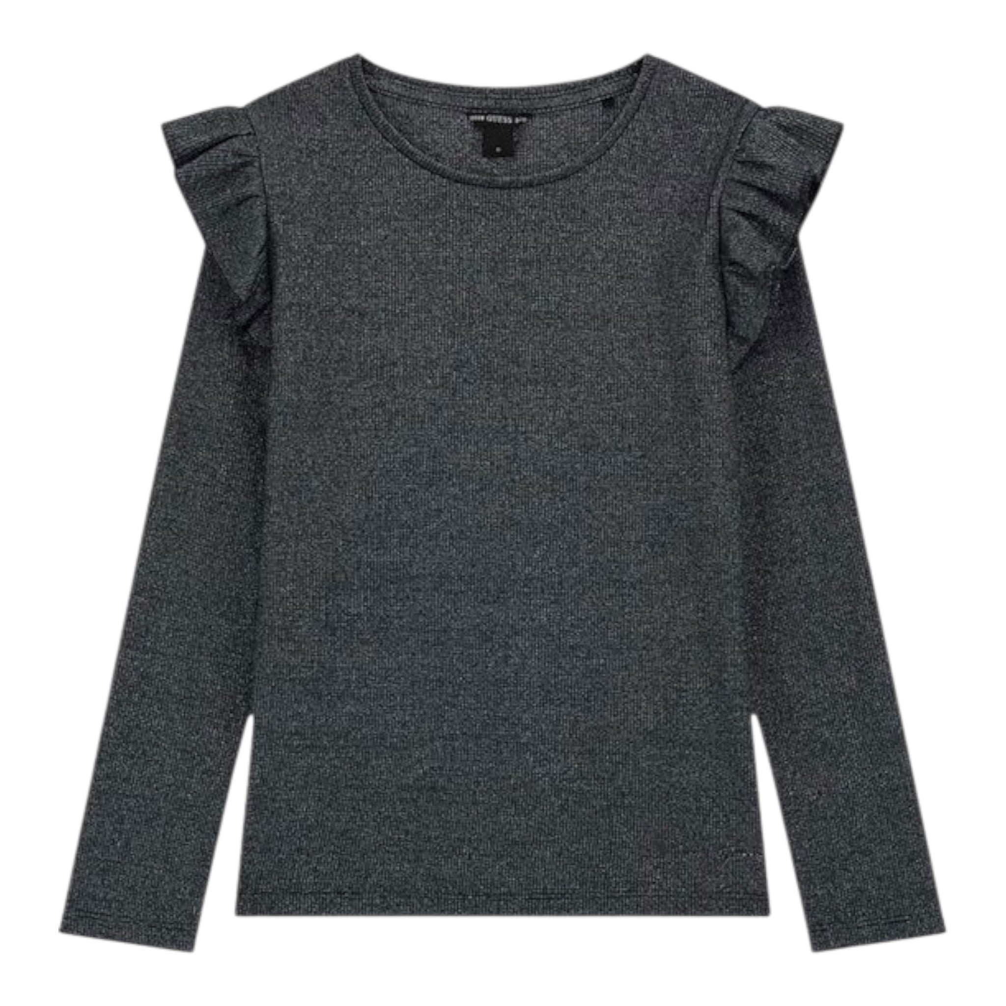 Guess Shirt tinta unita con Balze Grigio per Bambina J5BI34K0670 GRIGIO GUESS 