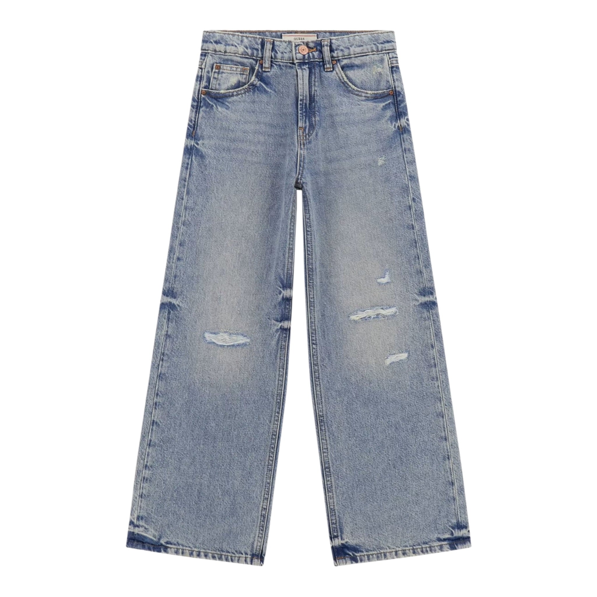 Guess Jeans tinta unita Modello A Palazzo Azzurro per Bambina J5YA01D45E0 AZZURRO GUESS 