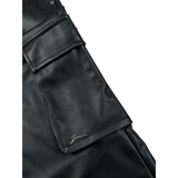Guess Pantalone tinta unita Modello Palazzo In Ecopelle Nero per Bambina J5YB03WFV60 NERO GUESS 