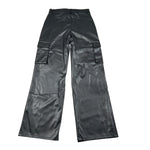 Guess Pantalone tinta unita Modello Palazzo In Ecopelle Nero per Bambina J5YB03WFV60X NERO GUESS 