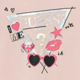 Guess Shirt tinta unita con Stampa Rosa per Bambina J5YI01K6YW4 ROSA GUESS 
