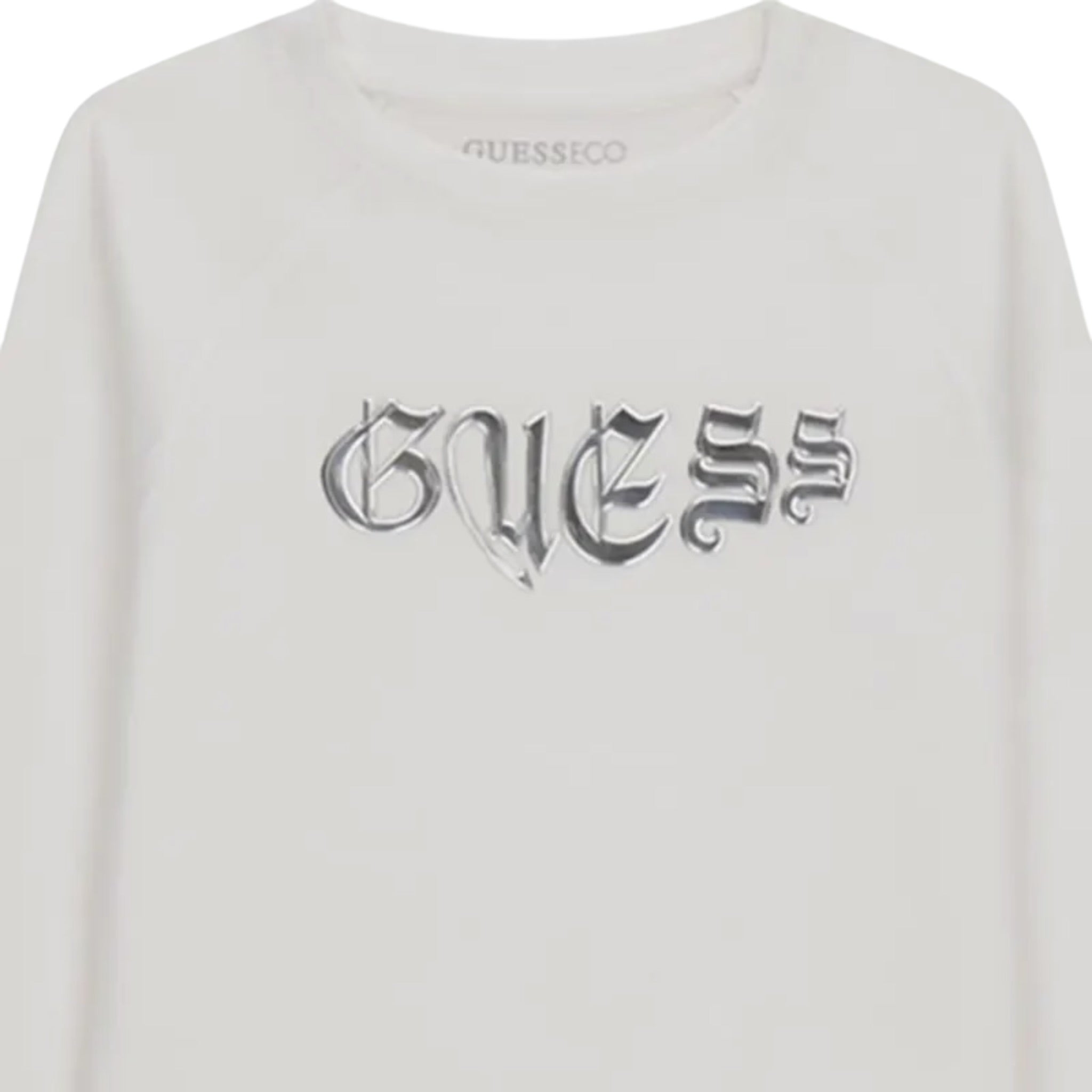 Guess Shirt tinta unita Girocollo con Stampa Bianco per Bambina J5YI13K6YW4XX BIANCO GUESS 