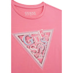 Guess Shirt tinta unita con Stampa Rosa per Bambina J5YI15K6YW4 ROSA GUESS 