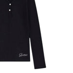 Guess Maglia tinta unita con Bottoni Nero per Bambina J5YP02KBCO2 NERO GUESS 