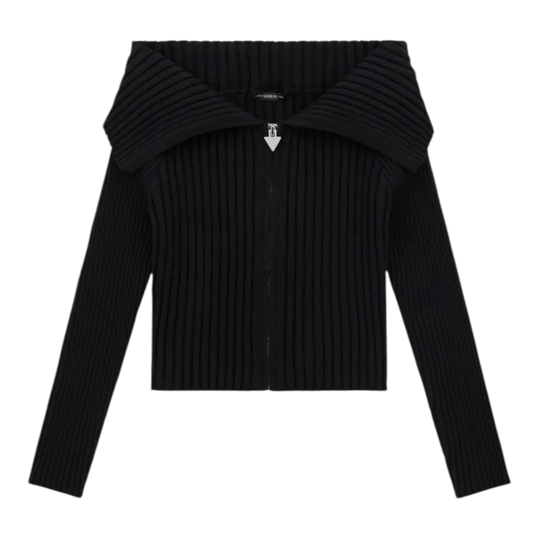 Guess Maglia tinta unita con Zip Nero per Bambina J5YR03ZOP0 NERO GUESS 