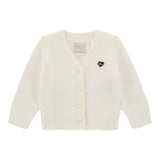 Guess Cardigan tinta unita con Applicazione Logo Panna per Bambina K4BR04Z3220 PANNA GUESS 