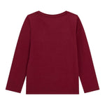 Guess Shirt Girocollo tinta unita con Pailettes Bordeaux per Neonata K5BI03J1314 BORDEAUX GUESS 