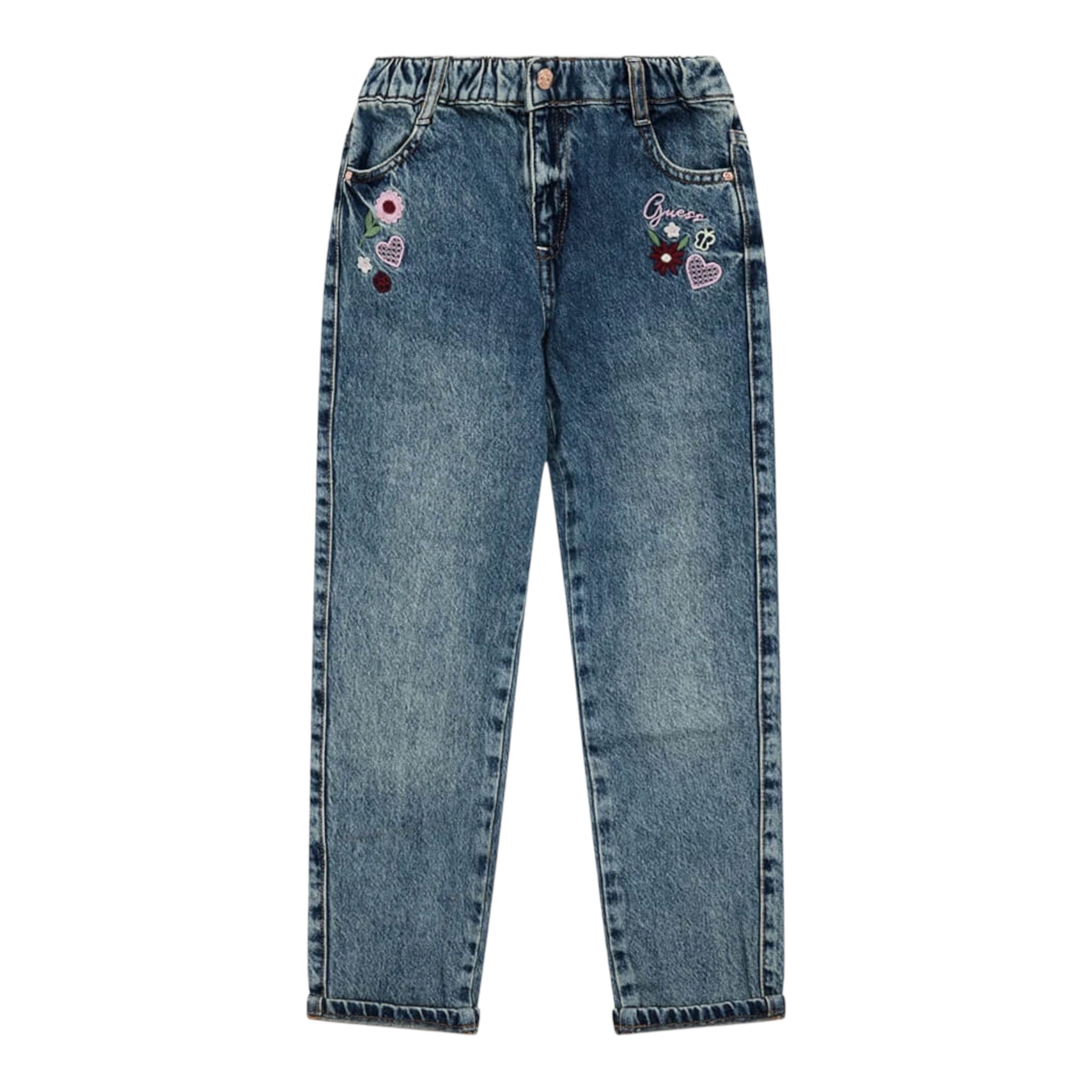Guess Jeans tinta unita con Applicazioni Azzurro per Bambina K5YA06D5QW0 AZZURRO GUESS 