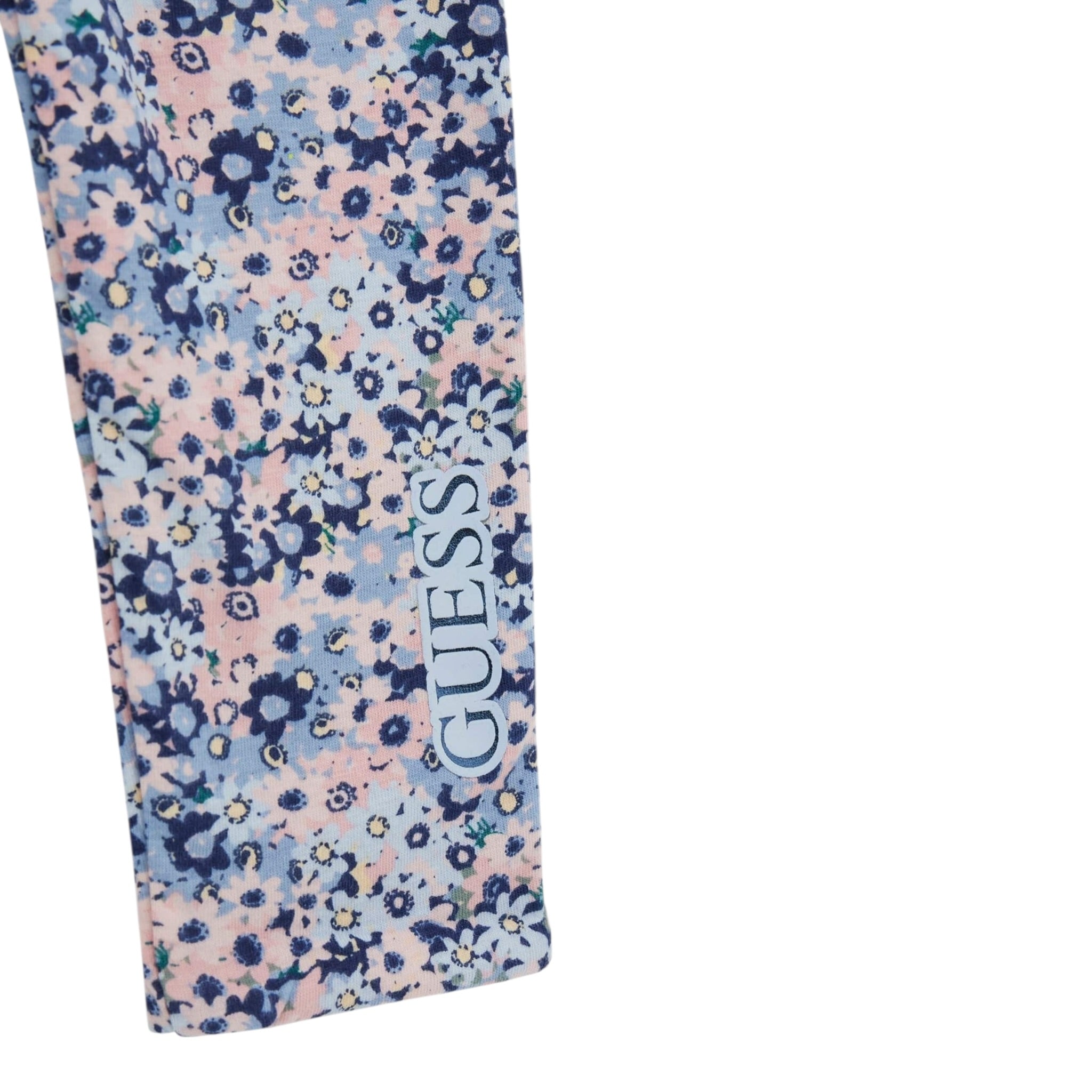 Guess Leggins Reversibile Bicolore con Fantasia Floreale Blu per Bambina K5YB05K6YW4 BLU GUESS 