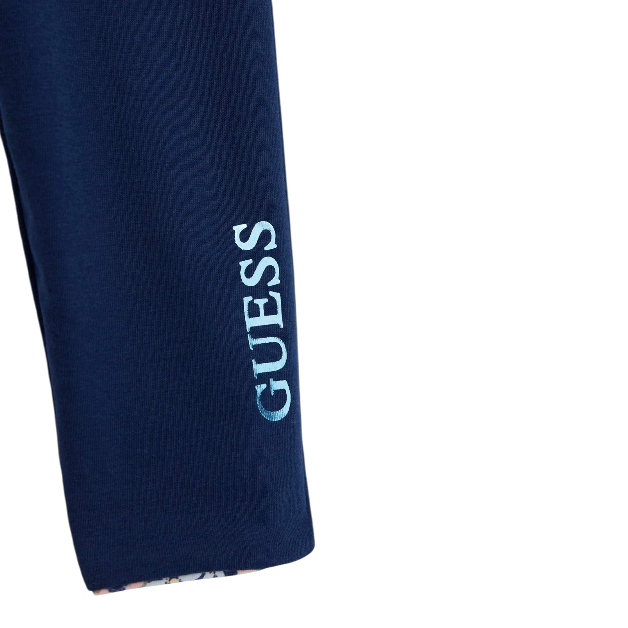 Guess Leggins Reversibile Bicolore con Fantasia Floreale Blu per Bambina K5YB05K6YW4 BLU GUESS 