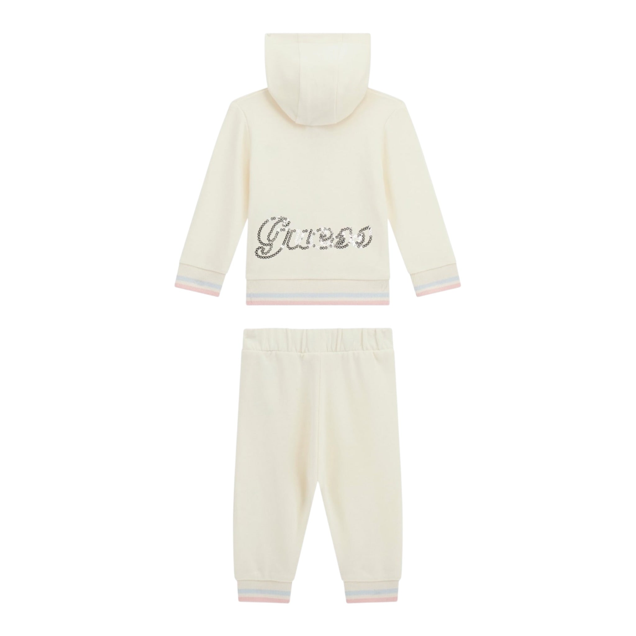 Guess Completo 2Pz Felpa-Pantalone tinta unita Panna per Bambina K5YG00KA6R4X PANNA GUESS 