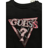 Guess Shirt tinta unita con Stampa Nero per Neonata K5YI10K6YW4 NERO GUESS 