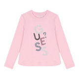 Guess Shirt Girocollo tinta unita con Paillettes Rosa per Neonata K5YI26KAPO0XXN ROSA GUESS 