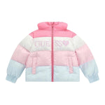 Guess Giubbino Tricolore con Zip E Cappuccio Rosa per Neonata K5YL01WEGY0 ROSA GUESS 