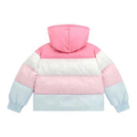 Guess Giubbino Tricolore con Zip E Cappuccio Rosa per Neonata K5YL01WEGY0 ROSA GUESS 