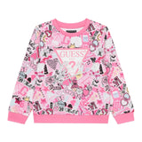 Guess Felpa Chiusa Girocollo tinta unita Stampa Fantasia Rosa per Bambina K5YQ02KA6R4JJ ROSA GUESS 