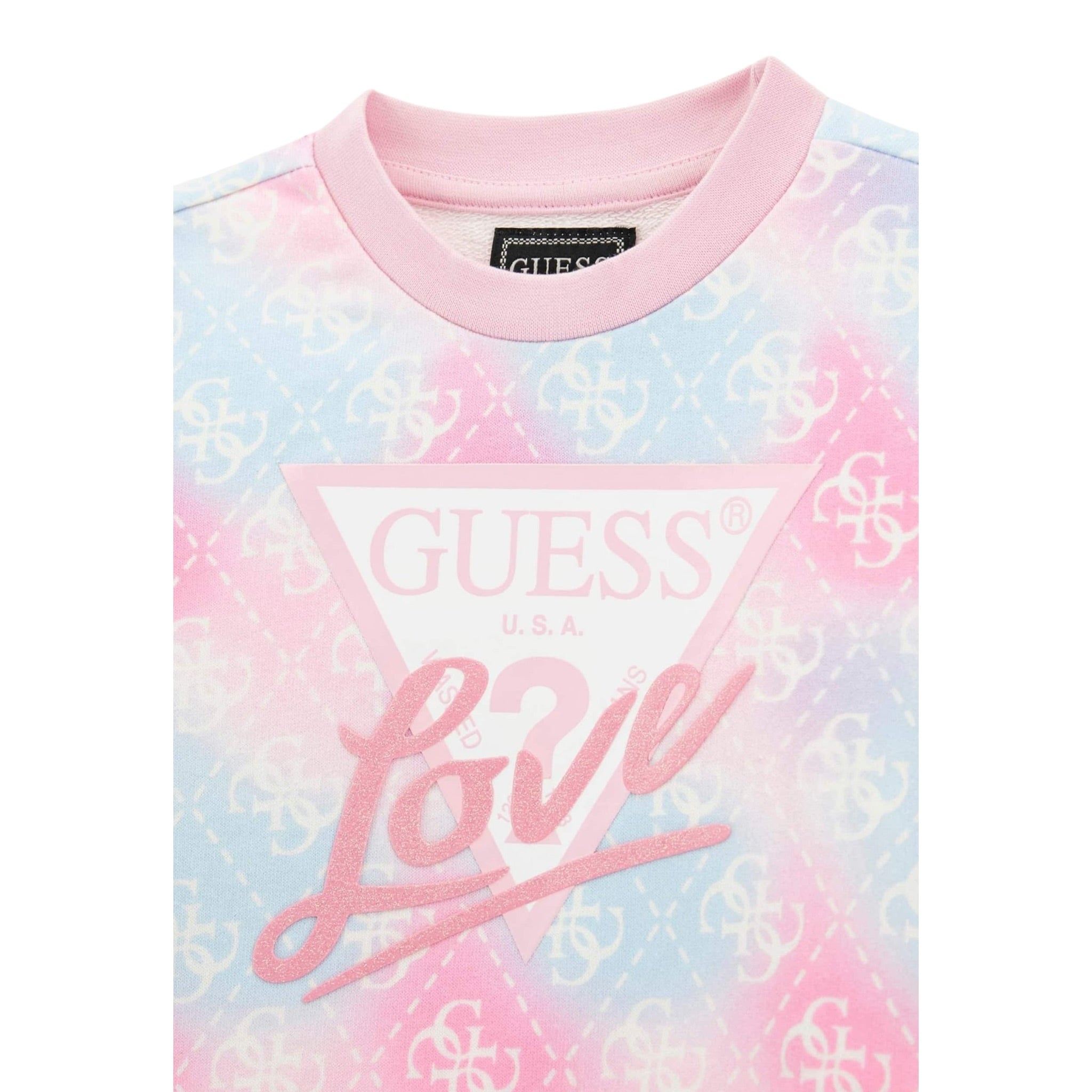 Guess Felpa Chiusa Girocollo tinta unita Stampa Fantasia Multicolor per Neonata K5YQ02KA6R4PE MULTICOLOR GUESS 