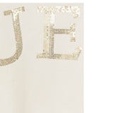 Guess Felpa Chiusa Girocollo tinta unita con Paillettes Panna per Neonata K5YQ09KAV34XN PANNA GUESS 