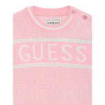 Guess Maglia Girocollo tinta unita con Logo Rosa per Neonata K5YR00Z3OJ0N ROSA GUESS 