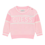 Guess Maglia Girocollo tinta unita con Logo Rosa per Bambina K5YR00Z3OJ0 ROSA GUESS 