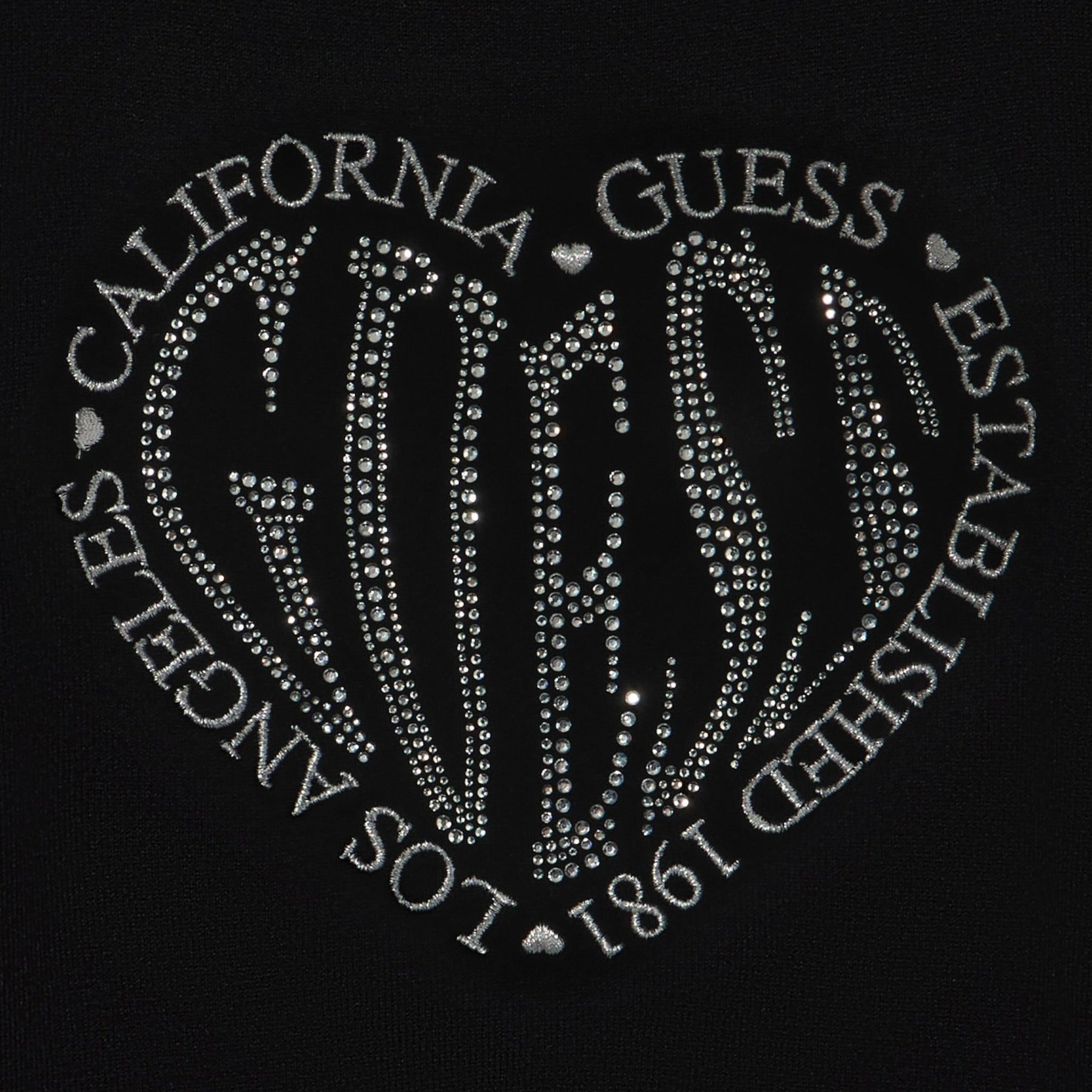 Guess Maglia Girocollo tinta unita con Paillettes Nero per Neonata K5YR08Z2NQ2XN NERO GUESS 