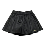 Liu Jo Short tinta unita In Ecopelle Nero per Bambina KF2056 NERO LIU JO 