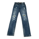 Guess Jeans tinta unita con Strappi Blu per Bambino L1BA11D46T0 BLU GUESS 