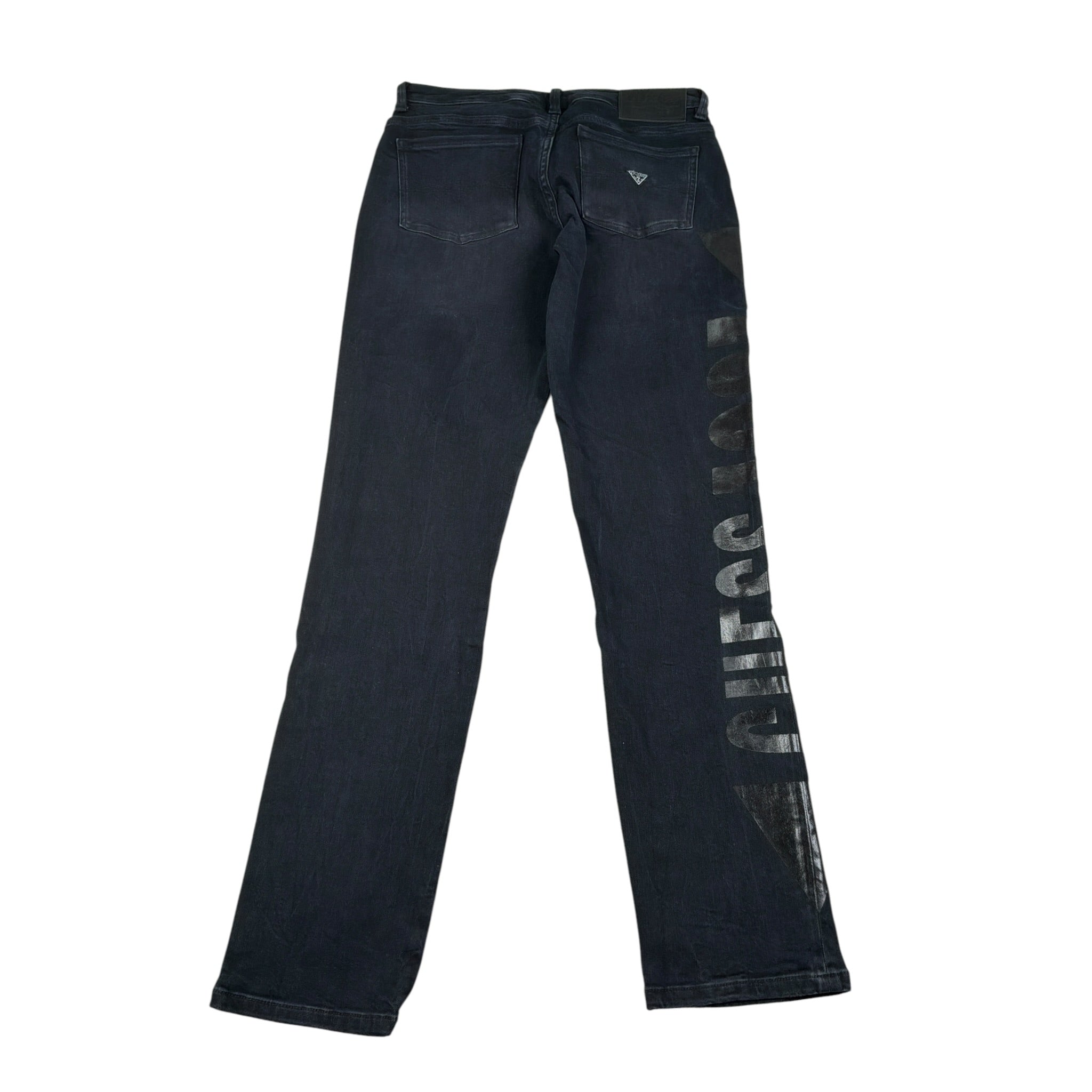 Guess Jeans tinta unita con Logo Nero per Bambino L1BA19D4H30 NERO GUESS 