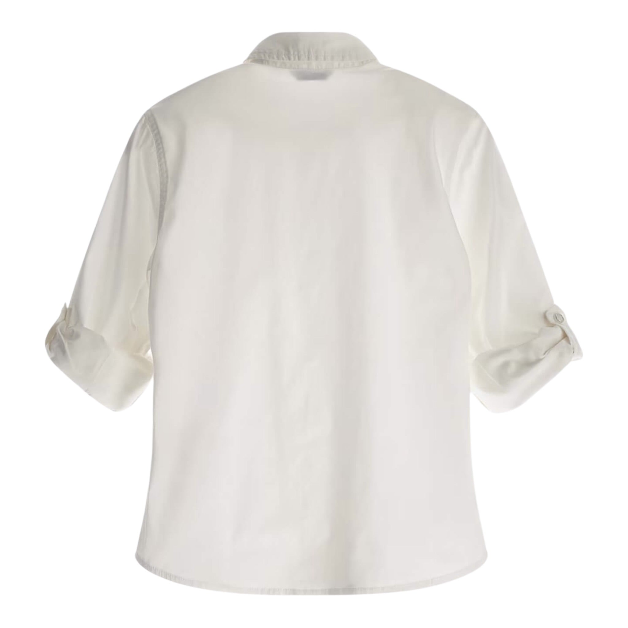 Guess Camicia tinta unita con Logo Bianco per Bambino L3YH04WE5W0 BIANCO GUESS 