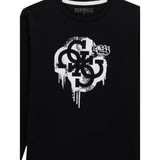 Guess Shirt Girocollo tinta unita con Stampa Nero per Bambino L5BI01L3Z14 NERO GUESS 