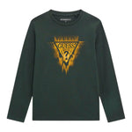 Guess Shirt Girocollo tinta unita con Stampa Verde per Bambino L5BI21I3Z14 VERDE GUESS 