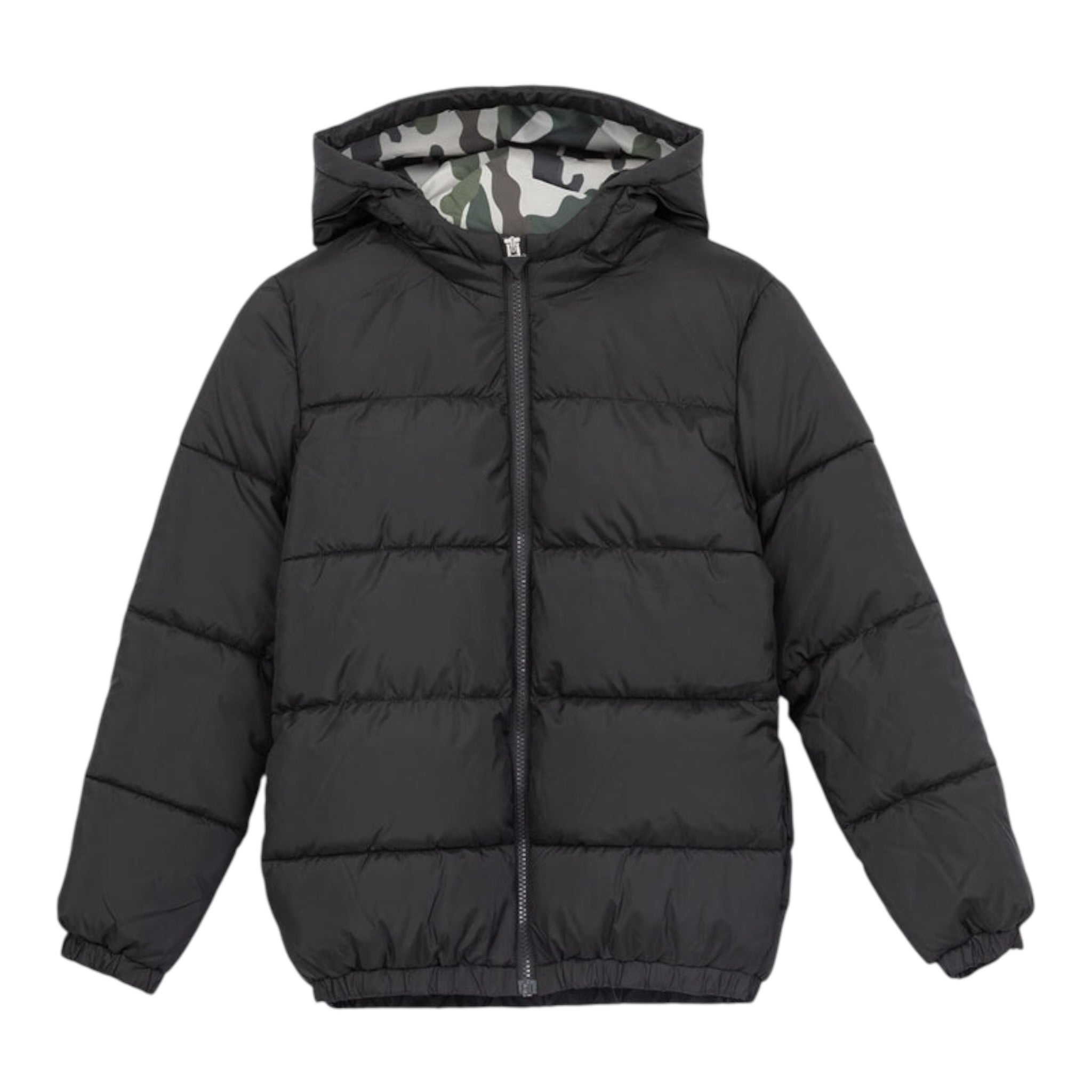 Guess Giubbino tinta unita con Cappuccio Nero per Bambino L5BL16W3090 NERO GUESS 