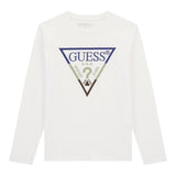Guess Shirt Tinta Uinita con Stampa Bianco per Bambino L5YI06K8HM4 BIANCO GUESS 